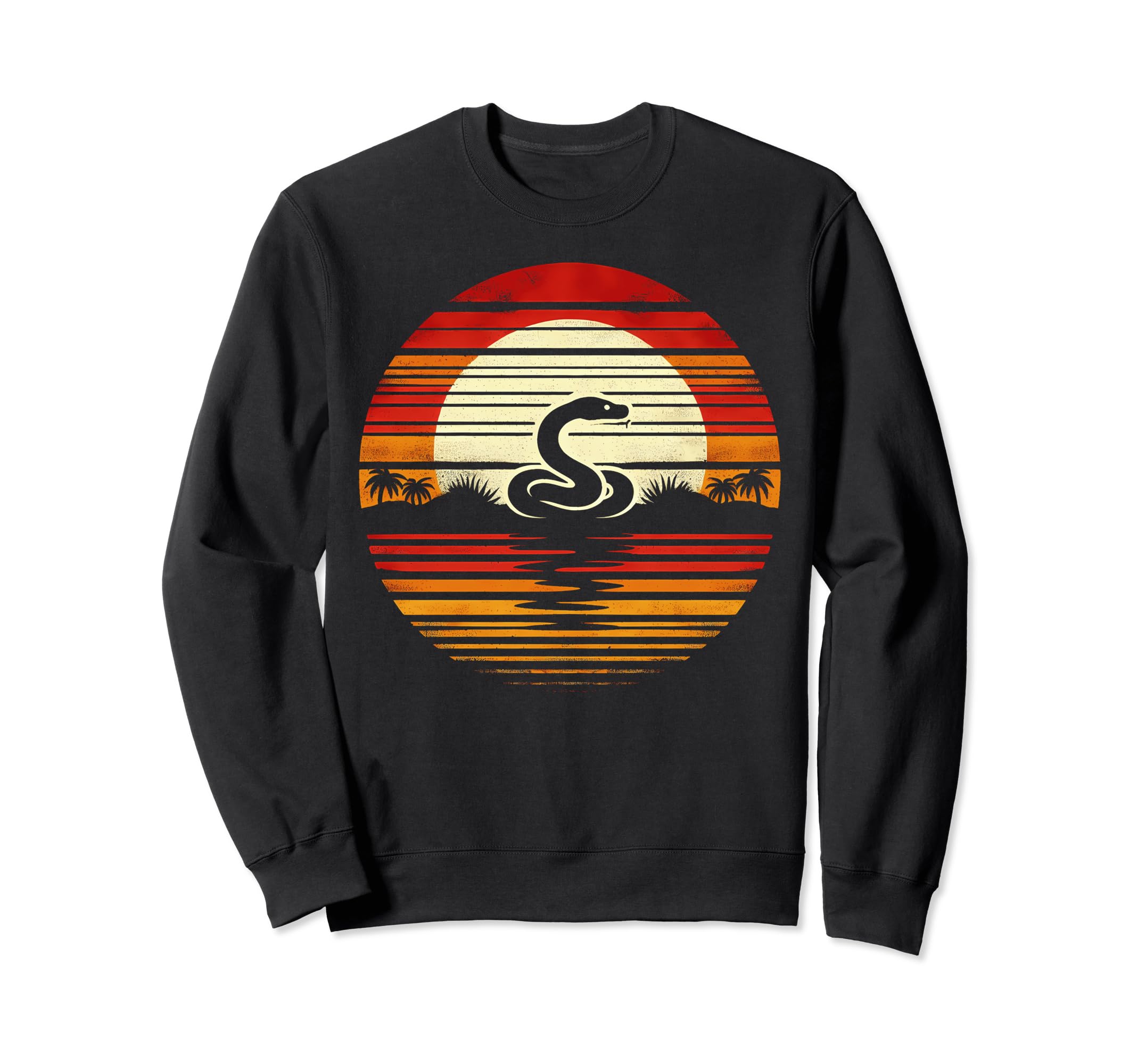 Python Snake Sunset Safari 70S Sweatshirt - Minimalist Print Men Women - T-Shirt, Sweatshirt, Hoodie