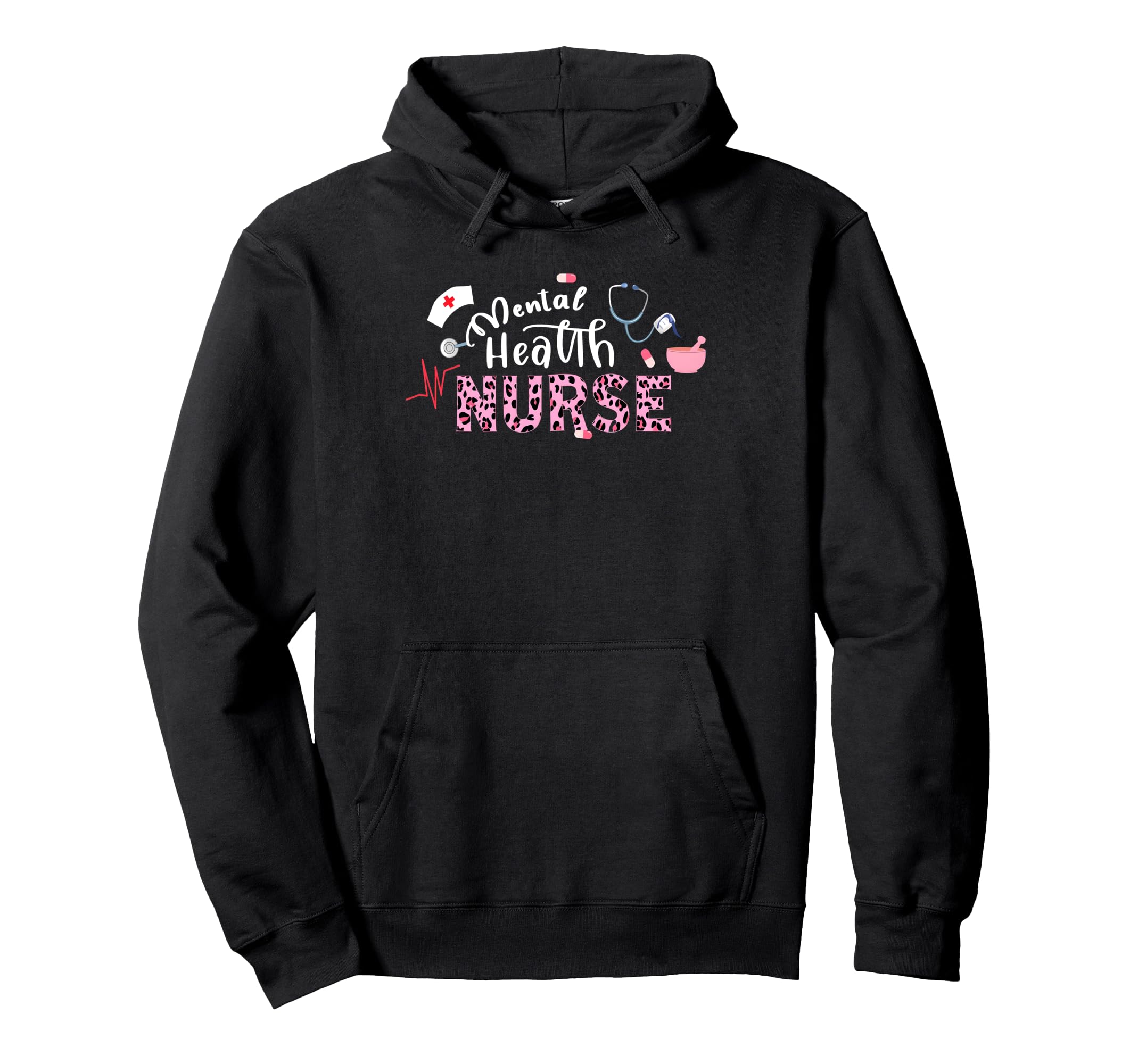 Nursing Stethoscope Nurses Mental Hoodie - Custom Art Print Men Women - T-Shirt, Sweatshirt, Hoodie