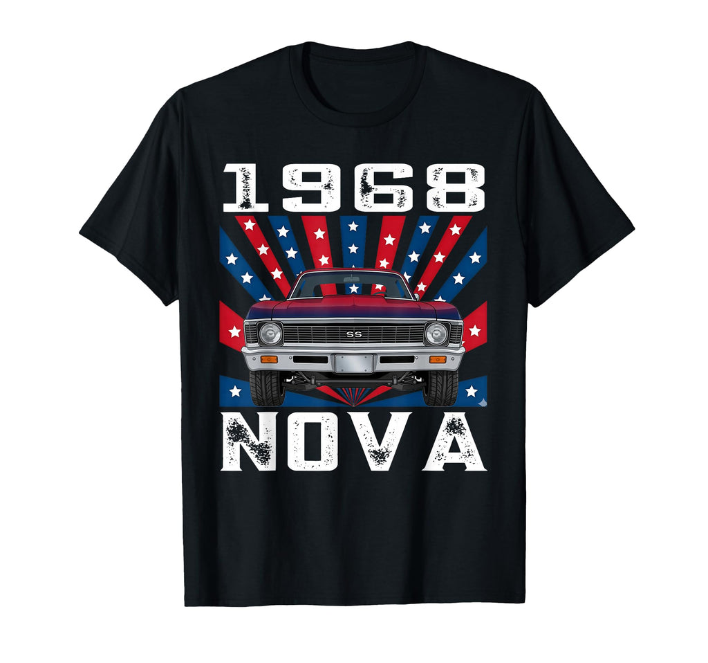 American Flag 1968 68 Nova Silhouette T-Shirt - Minimalist Print Unisex - T-Shirt, Sweatshirt, Hoodie