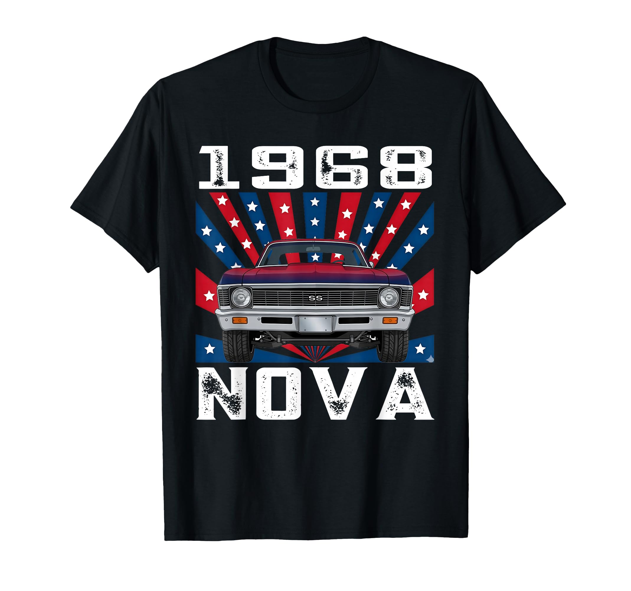 American Flag 1968 68 Nova Silhouette T-Shirt - Minimalist Print Unisex - T-Shirt, Sweatshirt, Hoodie