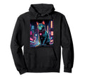 Japanese Vaporwave Cat 80S Synthwave Hoodie - Custom Art Print Unisex - T-Shirt, Sweatshirt, Hoodie