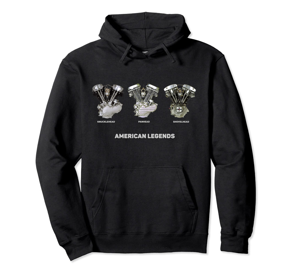 Hd Knucklehead Panhead Vtwin American Hoodie - Graphic Print Unisex - T-Shirt, Sweatshirt, Hoodie