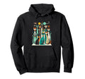 Mid Century Long Neck Cats 50S 60S Hoodie - Streetwear Style Men Women - T-Shirt, Sweatshirt, Hoodie