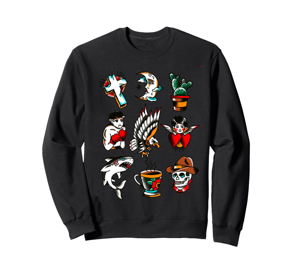 American Traditional Old School Sweatshirt - Novelty Apparel for Adults - T-Shirt, Sweatshirt, Hoodie