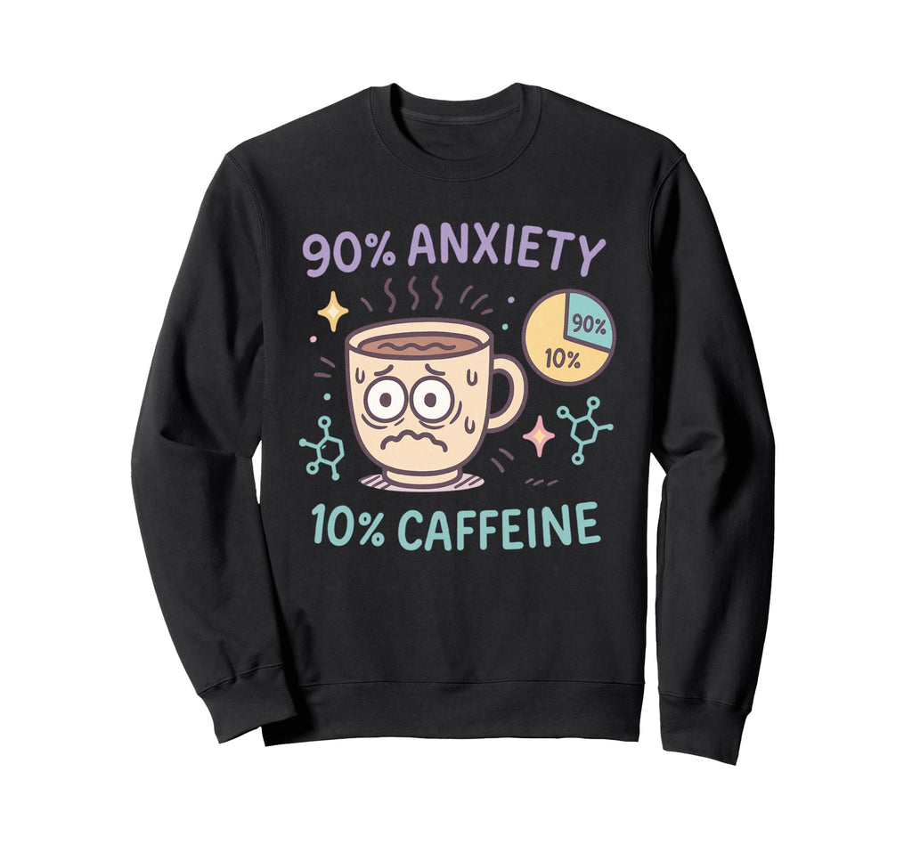 Funny Coffee Cup Meme Caffeine Sweatshirt - Aesthetic Graphic Men Women - T-Shirt, Sweatshirt, Hoodie