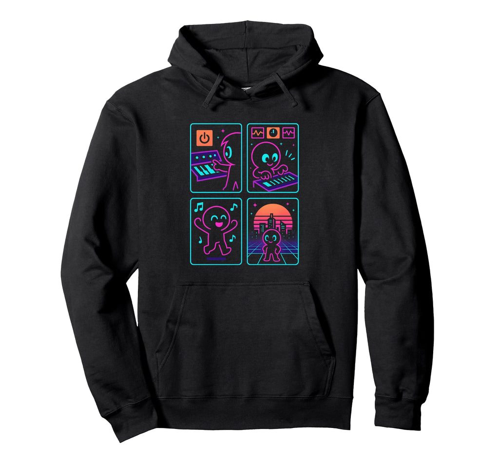 80S Synthwave Hoodie - Aesthetic Graphic Men Women - T-Shirt, Sweatshirt, Hoodie