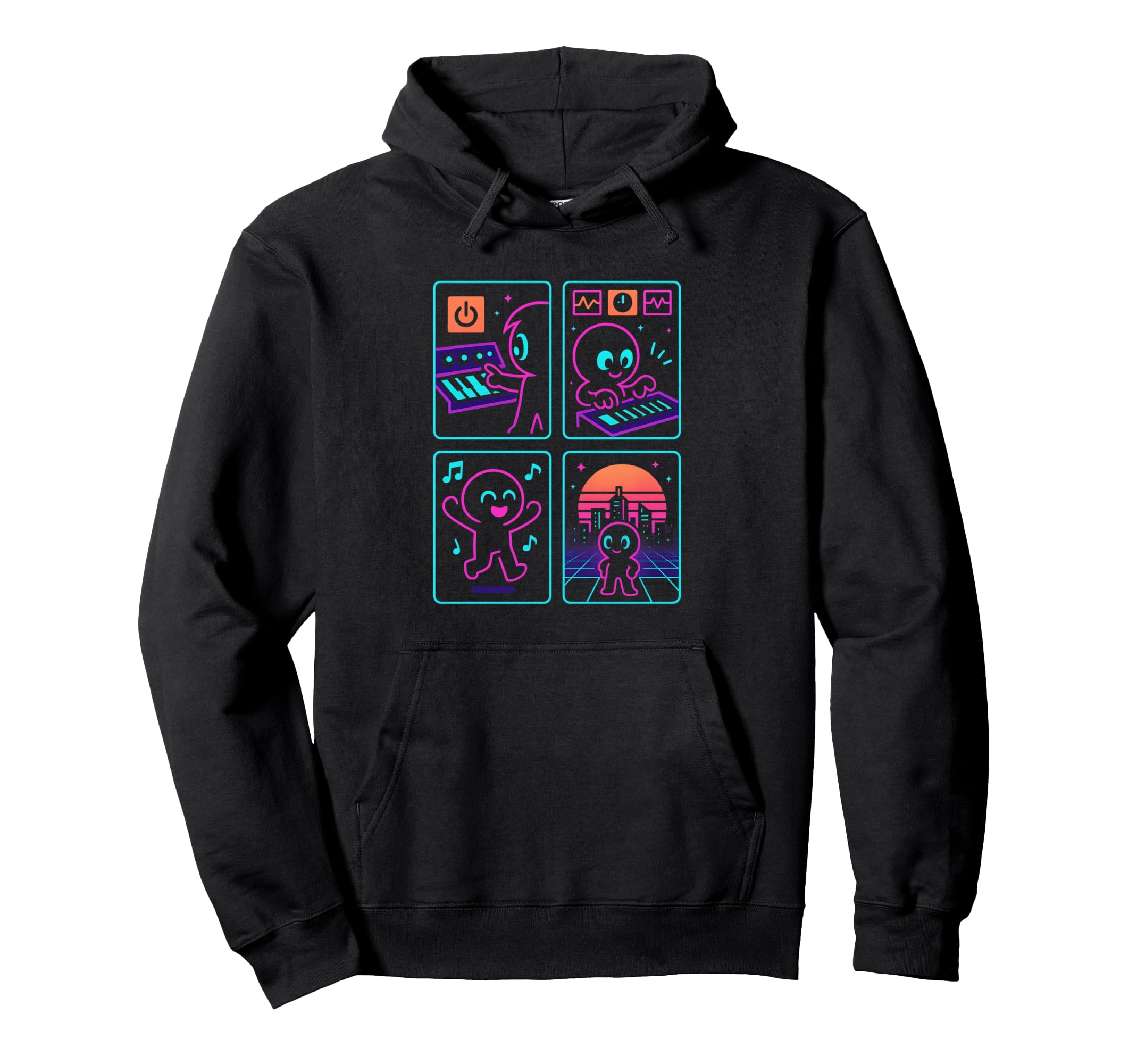 80S Synthwave Hoodie - Aesthetic Graphic Men Women - T-Shirt, Sweatshirt, Hoodie