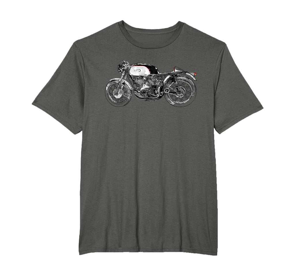 British Cafe Racer Motorcycle T-Shirt - Custom Art Print for Adults - T-Shirt, Sweatshirt, Hoodie