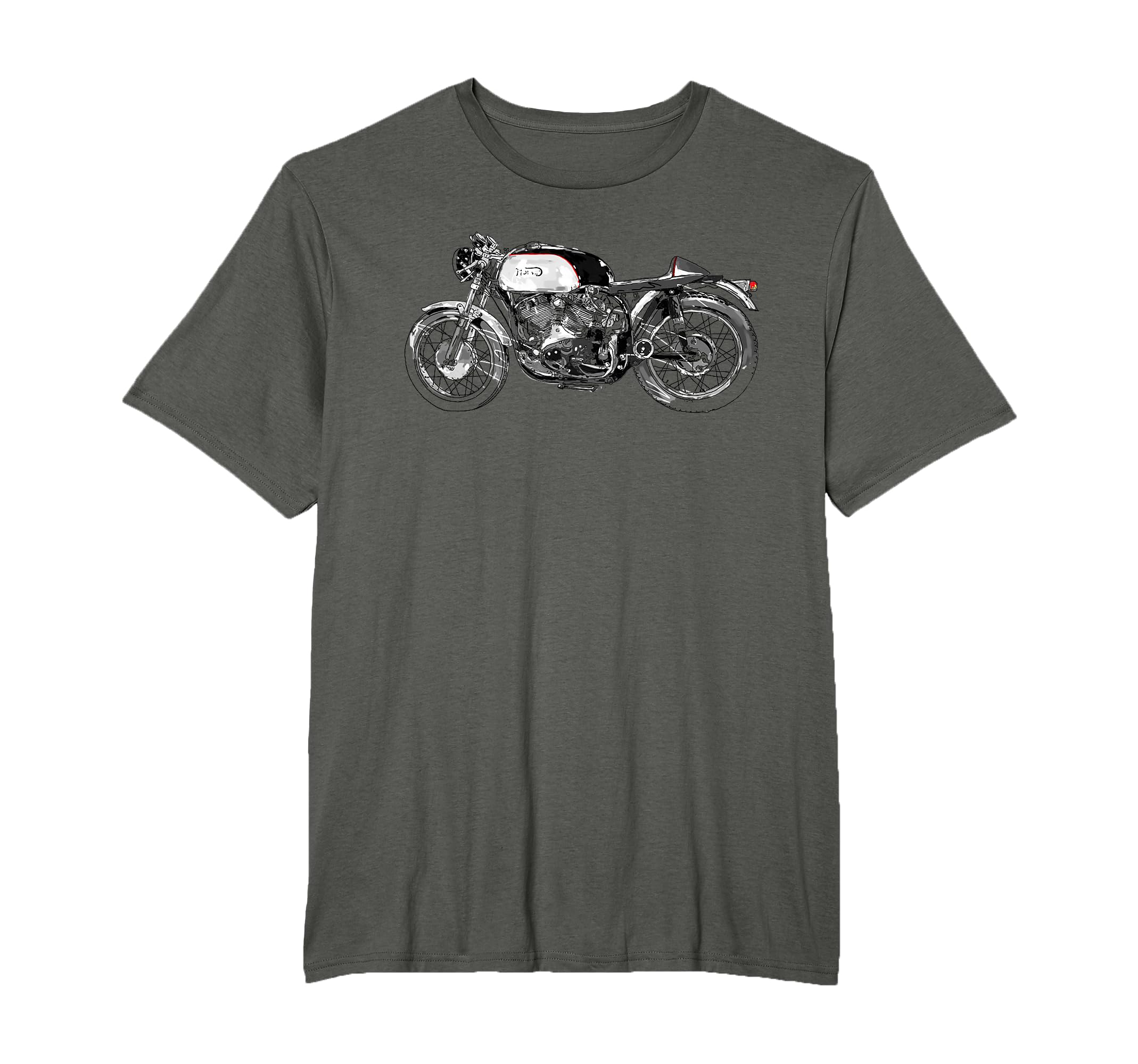 British Cafe Racer Motorcycle T-Shirt - Custom Art Print for Adults - T-Shirt, Sweatshirt, Hoodie