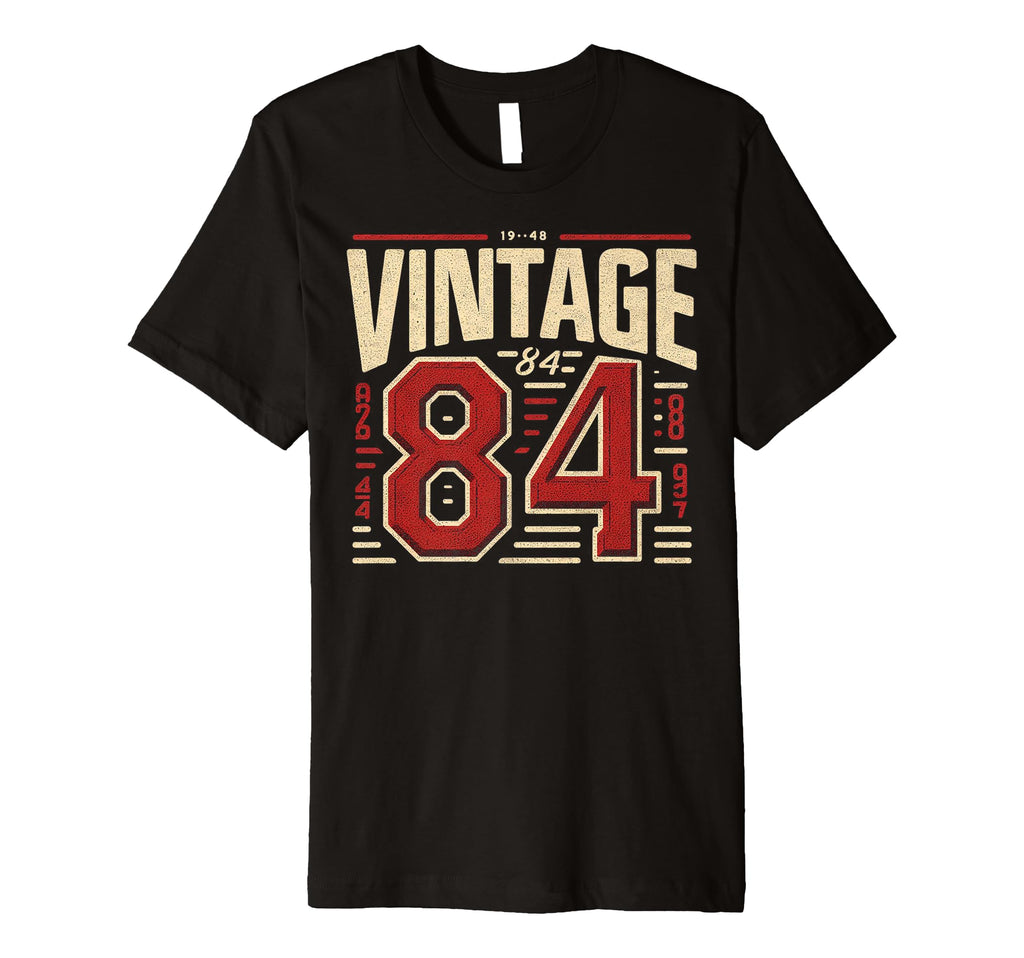 1984 Birthday 84 Born 1984 Typography T-Shirt - Trendy Graphic Unisex - T-Shirt, Sweatshirt, Hoodie