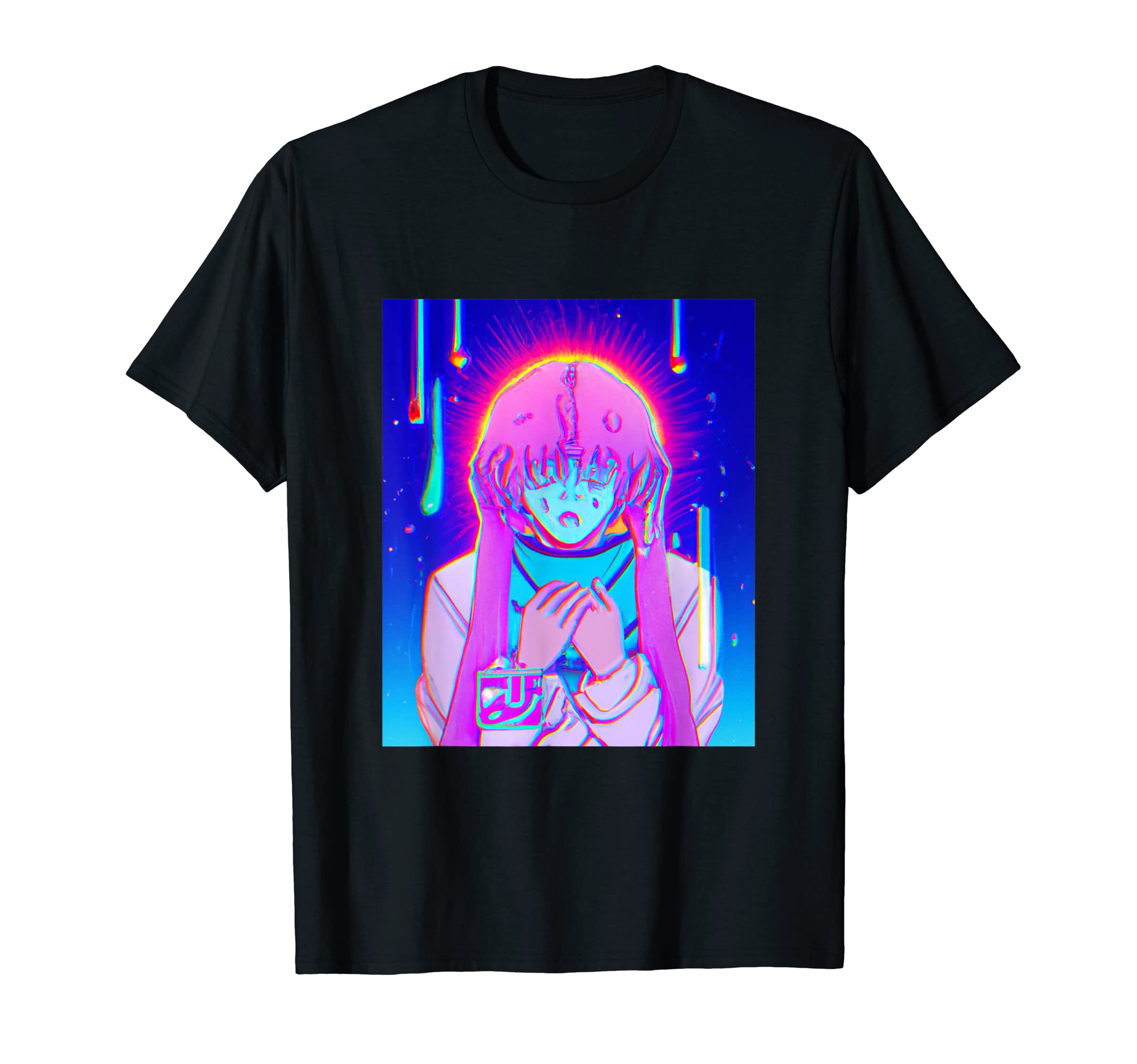 Pastel Aesthetic Anime Synthwave Sad T-Shirt - Unique Graphic Men Women - T-Shirt, Sweatshirt, Hoodie