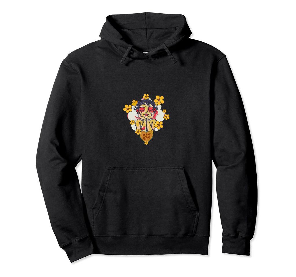 60S Twiggy Flower Self Love Hoodie - Casual Everyday Wear for Adults - T-Shirt, Sweatshirt, Hoodie