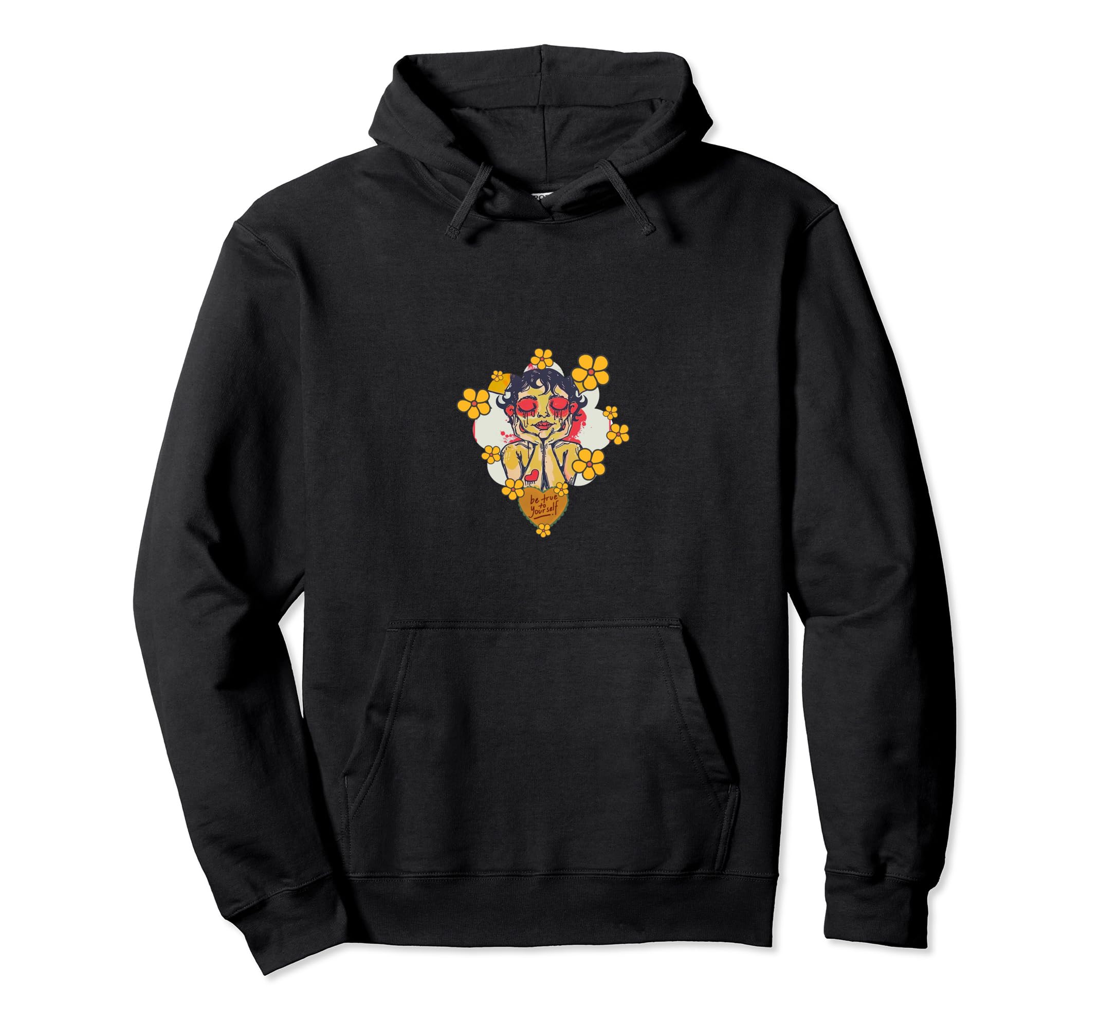 60S Twiggy Flower Self Love Hoodie - Casual Everyday Wear for Adults - T-Shirt, Sweatshirt, Hoodie