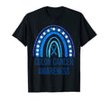 Colon Cancer Awareness Blue Glitter T-Shirt - Trendy Graphic Unisex - T-Shirt, Sweatshirt, Hoodie