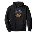 Funny Motorcycle Helmet Black Hoodie - Minimalist Print for Adults - T-Shirt, Sweatshirt, Hoodie