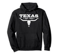 Texas Distressed Est 1845 Longhorn Bull Hoodie - Fun Novelty Design Unisex - T-Shirt, Sweatshirt, Hoodie