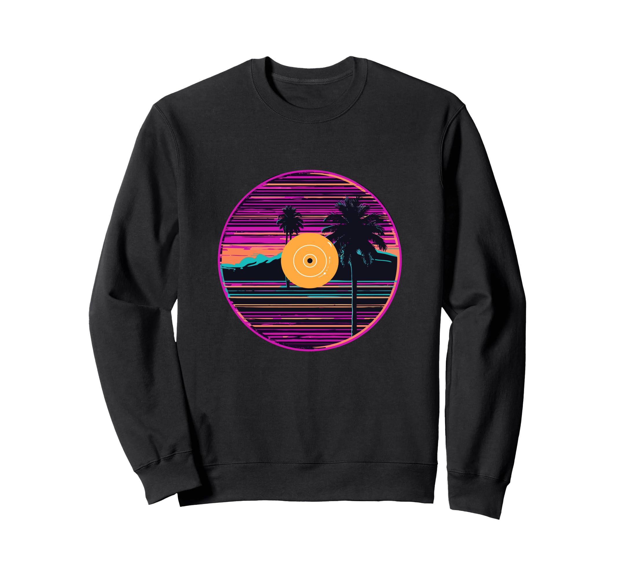 Vinyl Record Vaporwave Turntable Sweatshirt - Novelty Apparel Men Women - T-Shirt, Sweatshirt, Hoodie