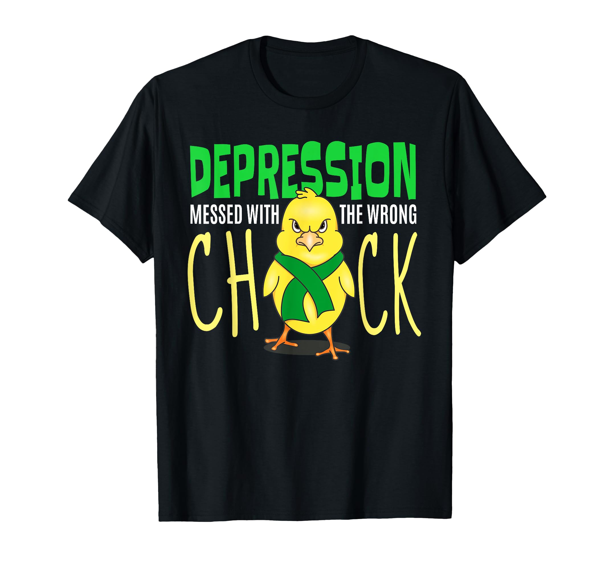 Depression Messed Wrong Chick Mental T-Shirt - Unique Graphic Men Women - T-Shirt, Sweatshirt, Hoodie