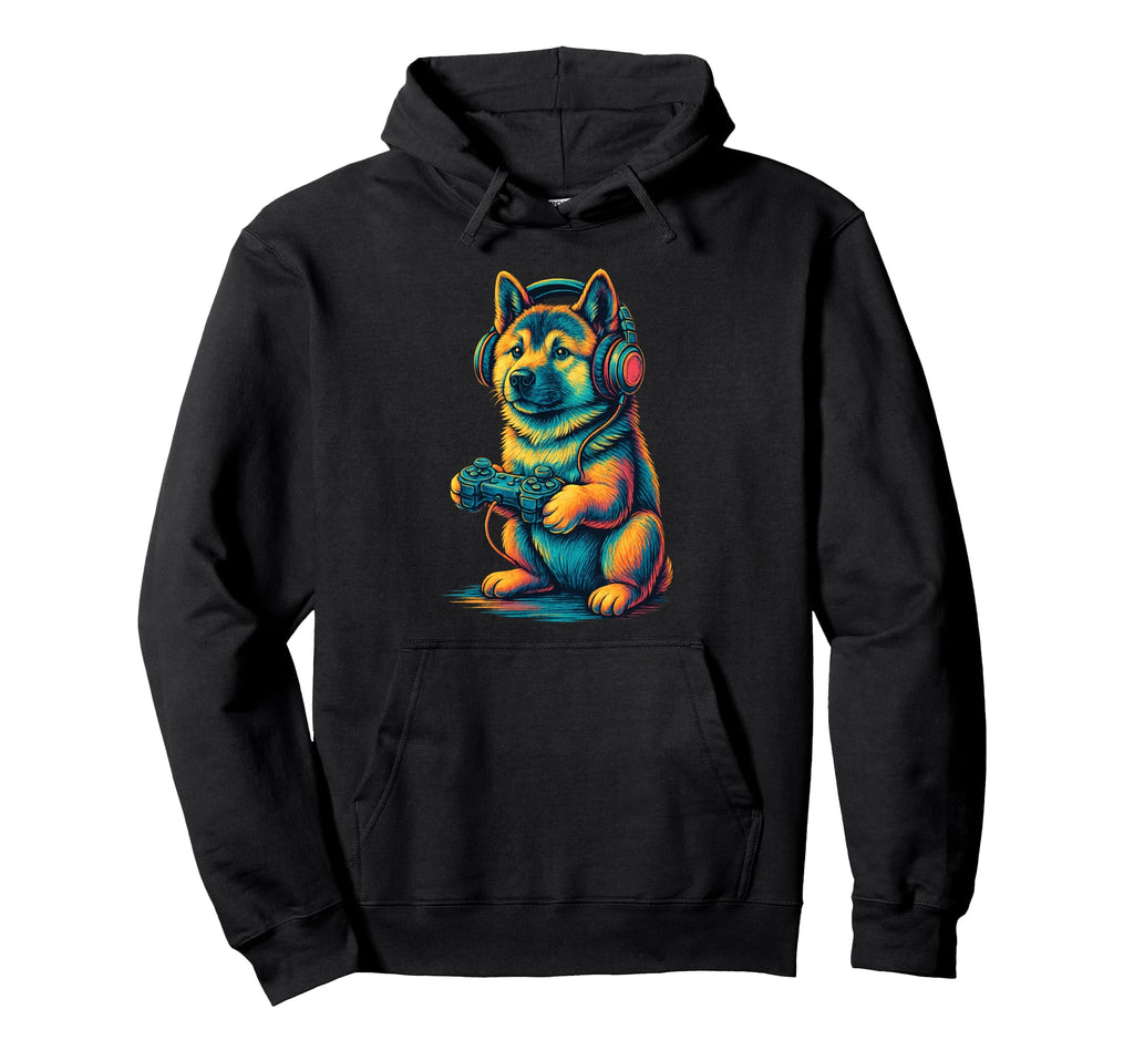 American Akita Gamer Gaming Dog Lover Hoodie - Streetwear Style Unisex - T-Shirt, Sweatshirt, Hoodie