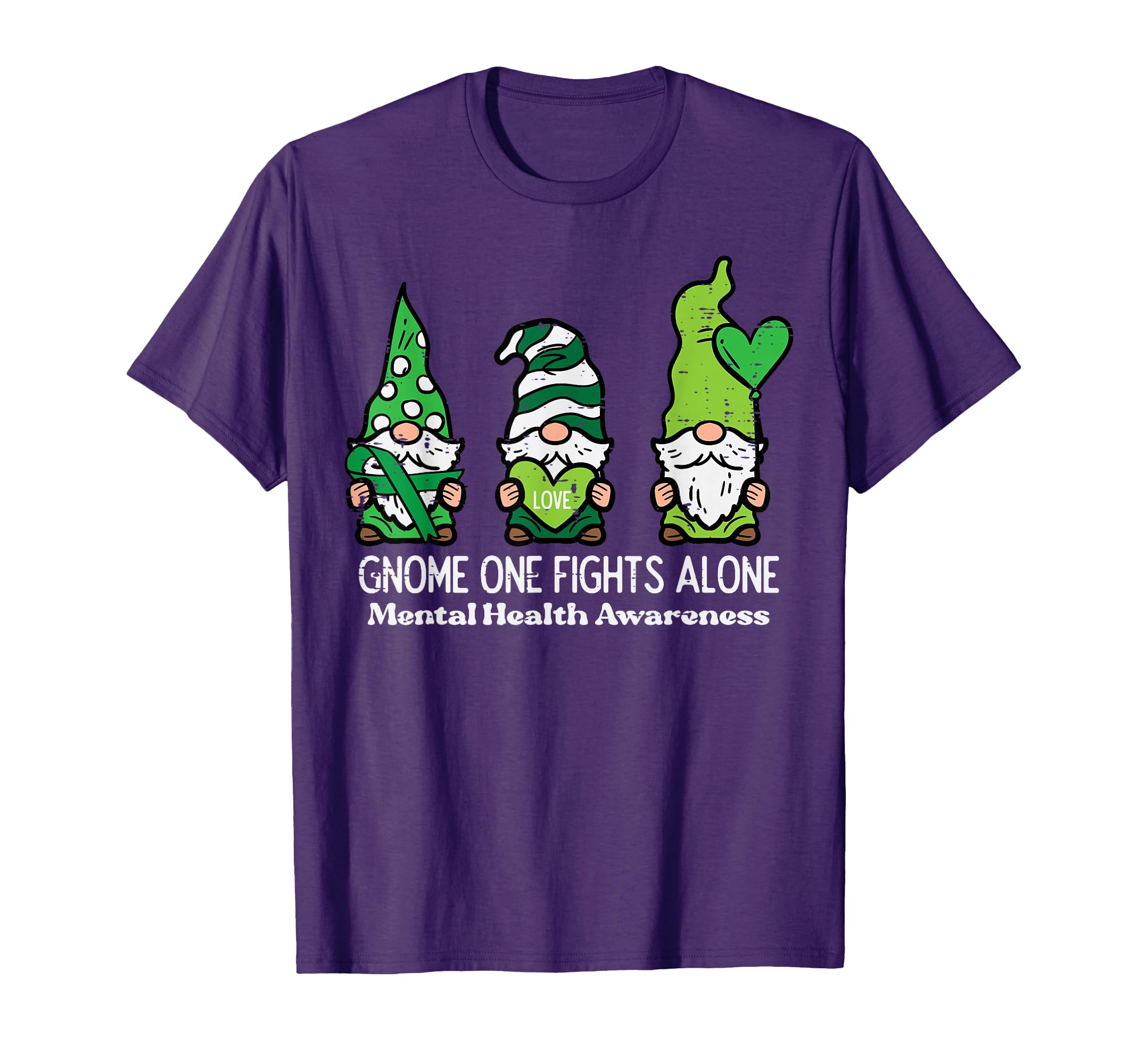 Mental Health Gnome One Fights T-Shirt - Casual Everyday Wear for Adults - T-Shirt, Sweatshirt, Hoodie