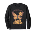 Anti Social Butterfly Introvert Meme T-Shirt - Trendy Graphic for Adults - T-Shirt, Sweatshirt, Hoodie
