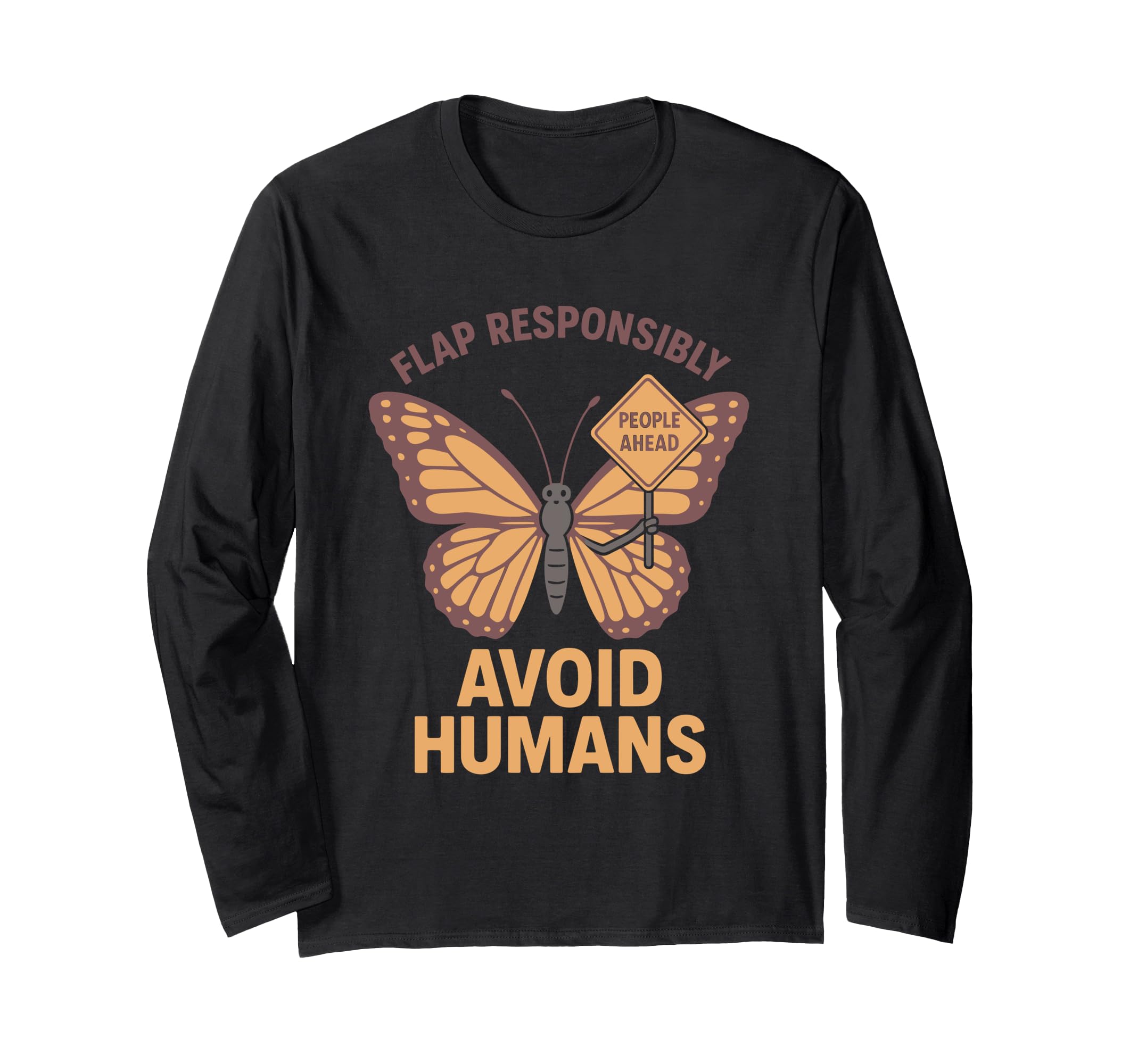 Anti Social Butterfly Introvert Meme T-Shirt - Trendy Graphic for Adults - T-Shirt, Sweatshirt, Hoodie
