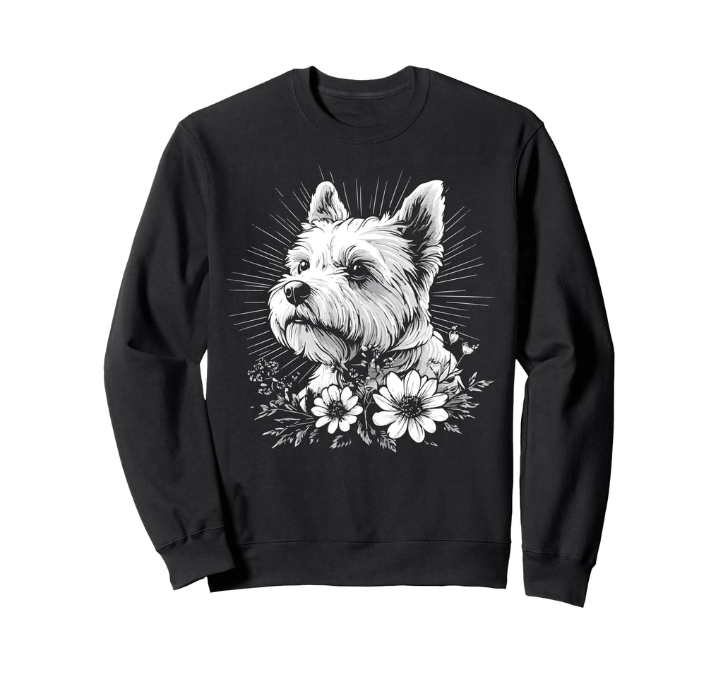 West Highland White Terrier Dog Sweatshirt - Fun Novelty Design for Adults - T-Shirt, Sweatshirt, Hoodie