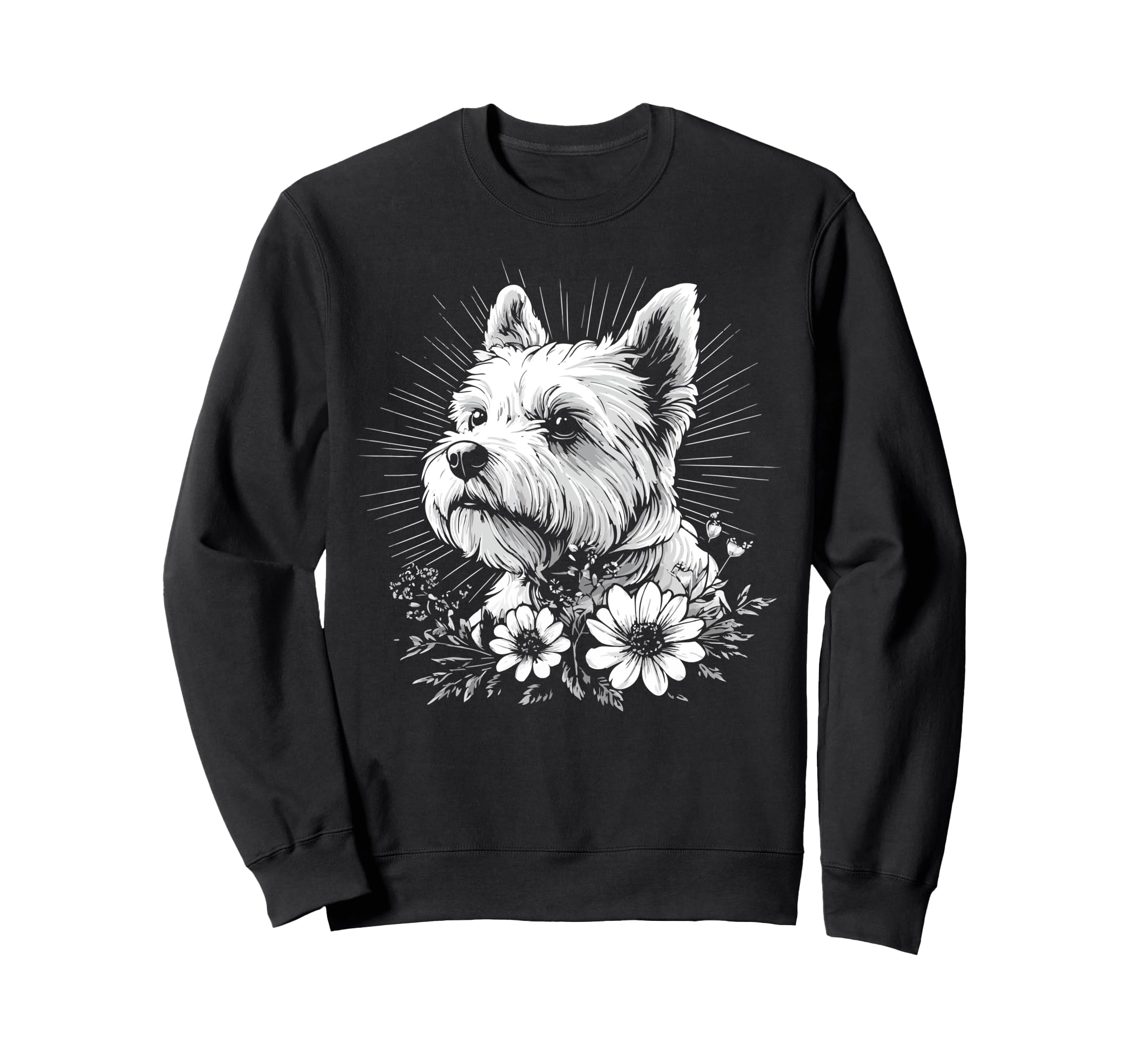 West Highland White Terrier Dog Sweatshirt - Fun Novelty Design for Adults - T-Shirt, Sweatshirt, Hoodie