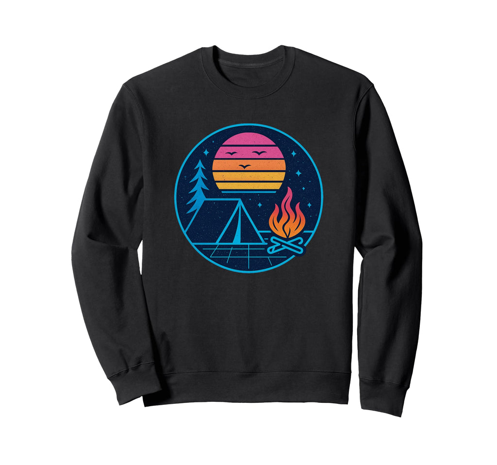Campfire Sunset 70S 80S Nostalgic Sweatshirt - Streetwear Style Unisex - T-Shirt, Sweatshirt, Hoodie