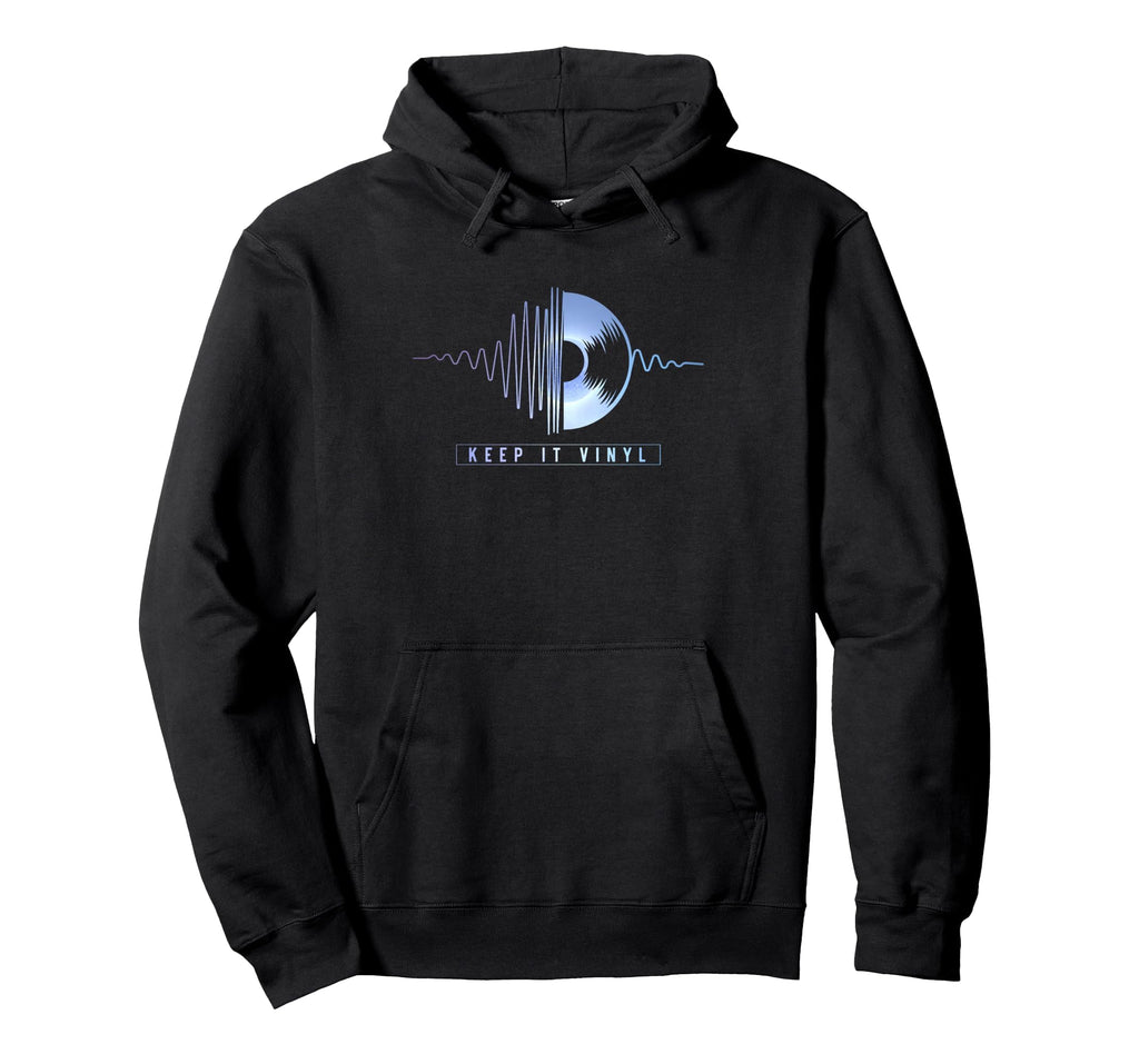 Vinyl Music Dj Record Vinyl Hoodie - Minimalist Print Men Women - T-Shirt, Sweatshirt, Hoodie