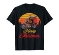 Bigfoot Santa Riding Motorcycle T-Shirt - Minimalist Print Unisex - T-Shirt, Sweatshirt, Hoodie