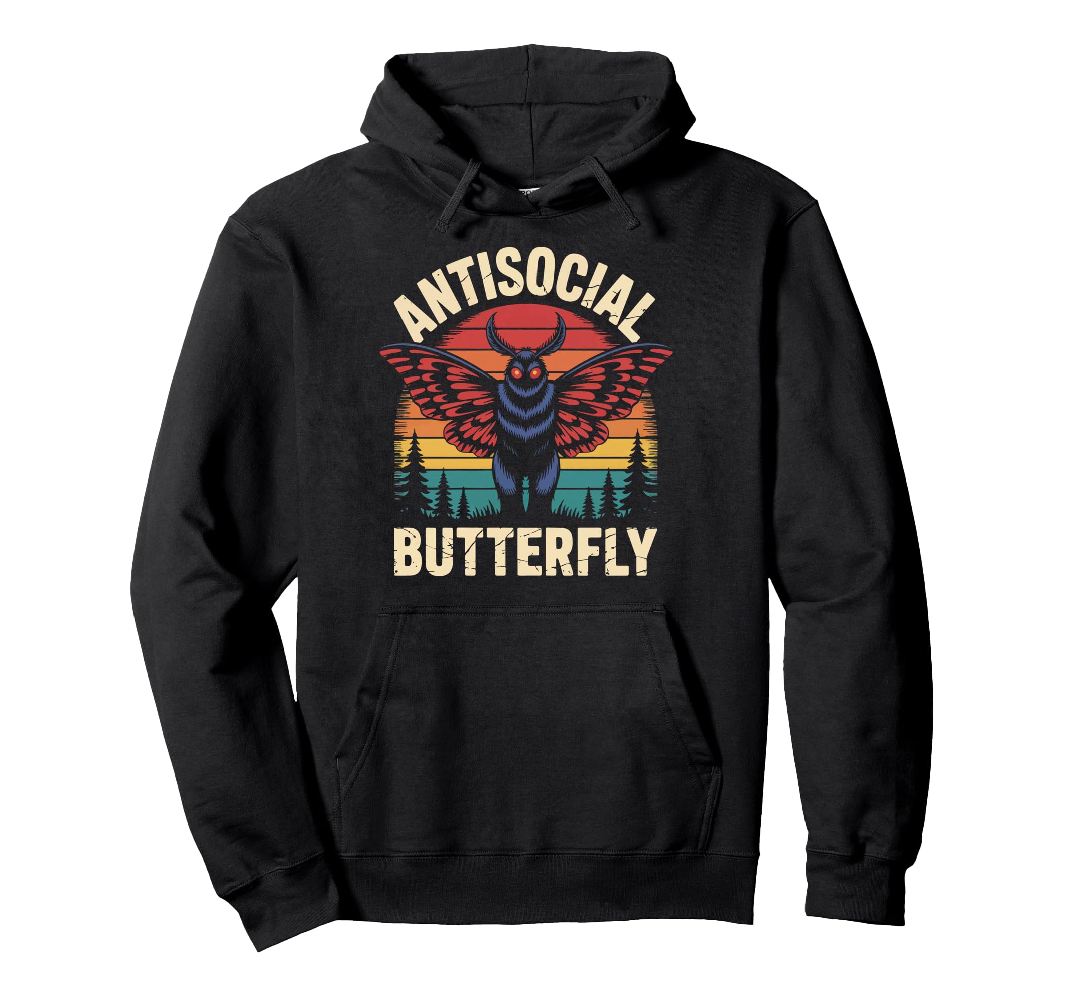 Cryptid Cryptozoology Mothman Introvert Hoodie - Unique Graphic for Adults - T-Shirt, Sweatshirt, Hoodie