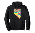 Nevada Pride State Outline Colorful Hoodie - Trendy Graphic for Adults - T-Shirt, Sweatshirt, Hoodie