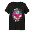 Fight Usa Flexing Bald Eagle Meme Tri T-Shirt - Novelty Apparel Unisex - T-Shirt, Sweatshirt, Hoodie