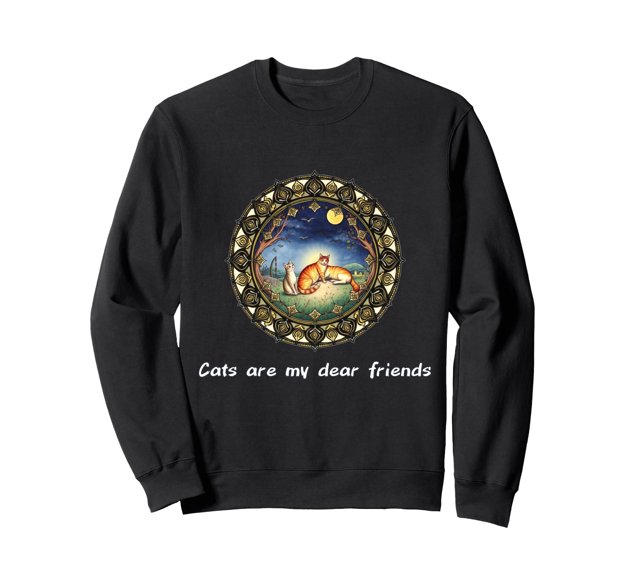 Cats Are My Best Friends Sacred Sweatshirt - Graphic Print for Adults - T-Shirt, Sweatshirt, Hoodie