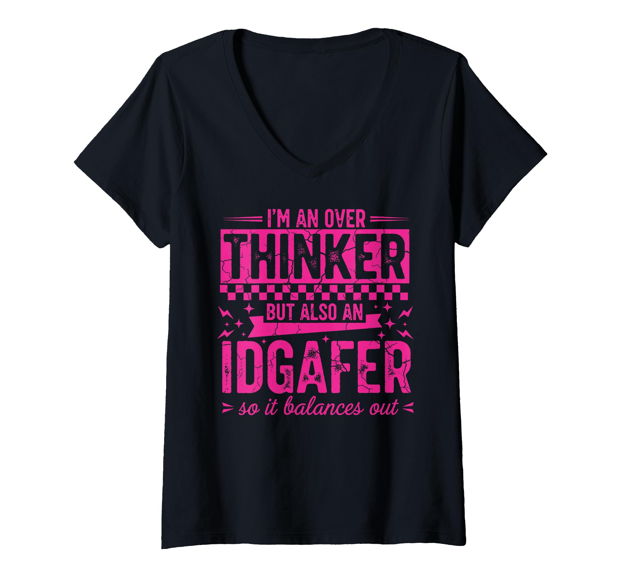 Womens Over Thinker Idgaf Funny T-Shirt - Aesthetic Graphic for Adults - T-Shirt, Sweatshirt, Hoodie