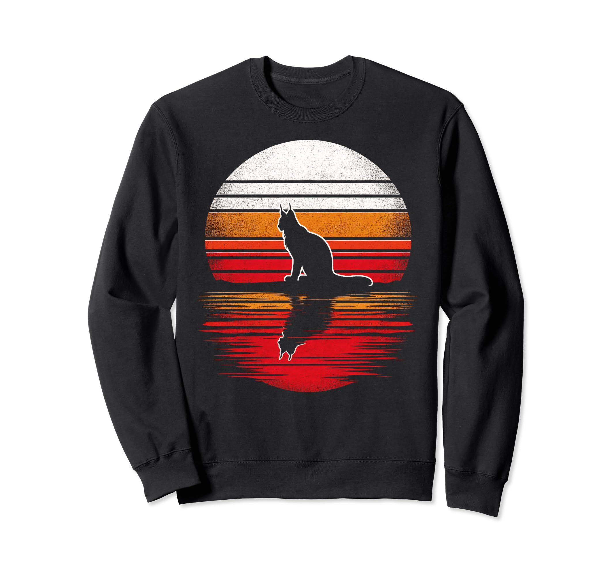 Lynx Sunset Safari 70S Sweatshirt - Novelty Apparel Unisex - T-Shirt, Sweatshirt, Hoodie