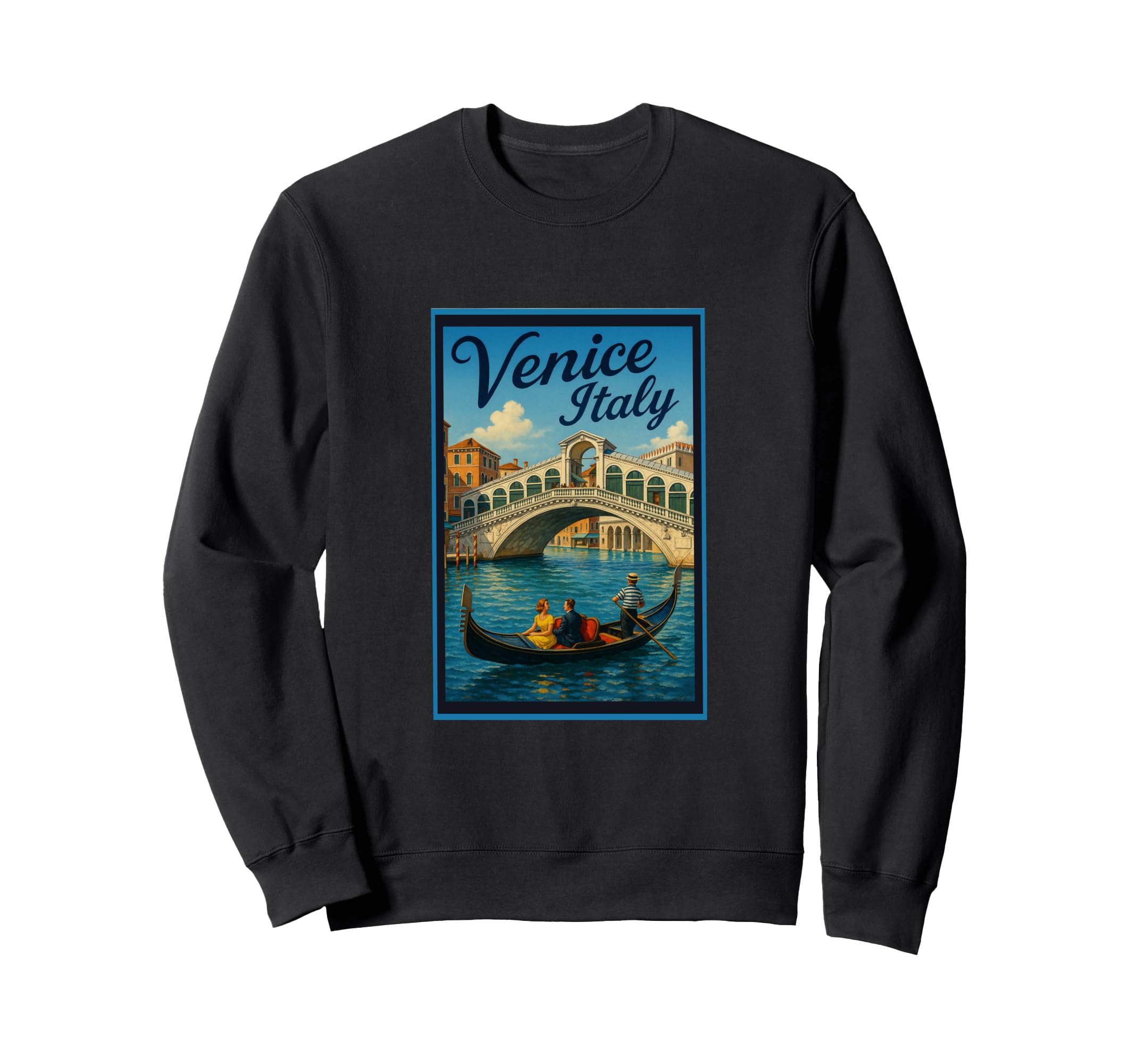 Venice Italy 50S Travel Tourist Sweatshirt - Fun Novelty Design Men Women - T-Shirt, Sweatshirt, Hoodie
