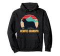 Newfie Grandpa Newfoundland Dog Sunset Hoodie - Novelty Apparel for Adults - T-Shirt, Sweatshirt, Hoodie