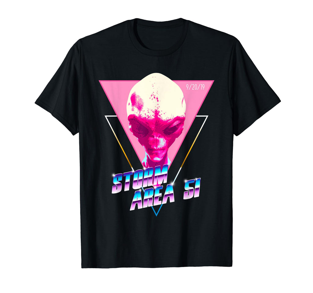 Storm Area 51 Synthwave Vaporwave 80S T-Shirt - Novelty Apparel for Adults - T-Shirt, Sweatshirt, Hoodie