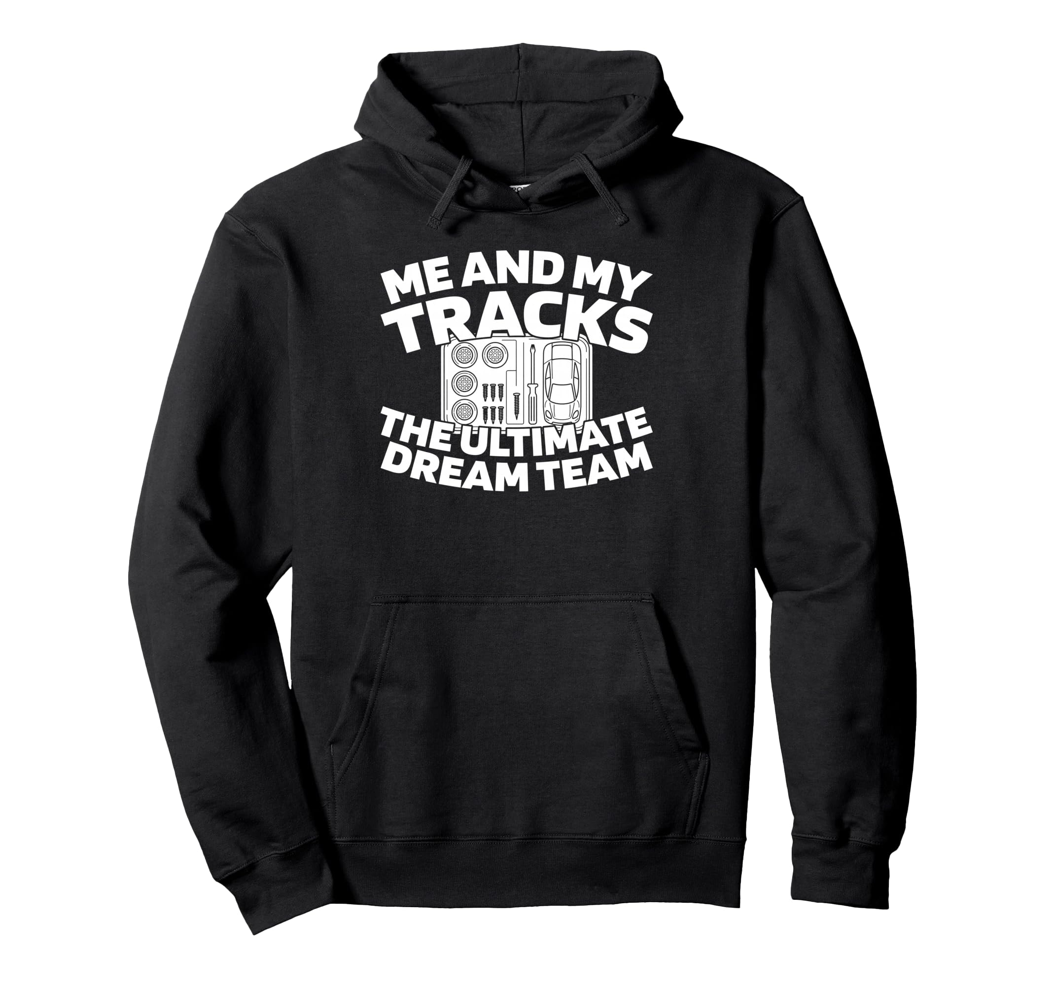 Slot Cars Track Hobby Miniature Hoodie - Casual Everyday Wear Men Women - T-Shirt, Sweatshirt, Hoodie