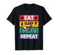 Eat Sleep Dirtbike Repeat T-Shirt - Fun Novelty Design for Adults - T-Shirt, Sweatshirt, Hoodie