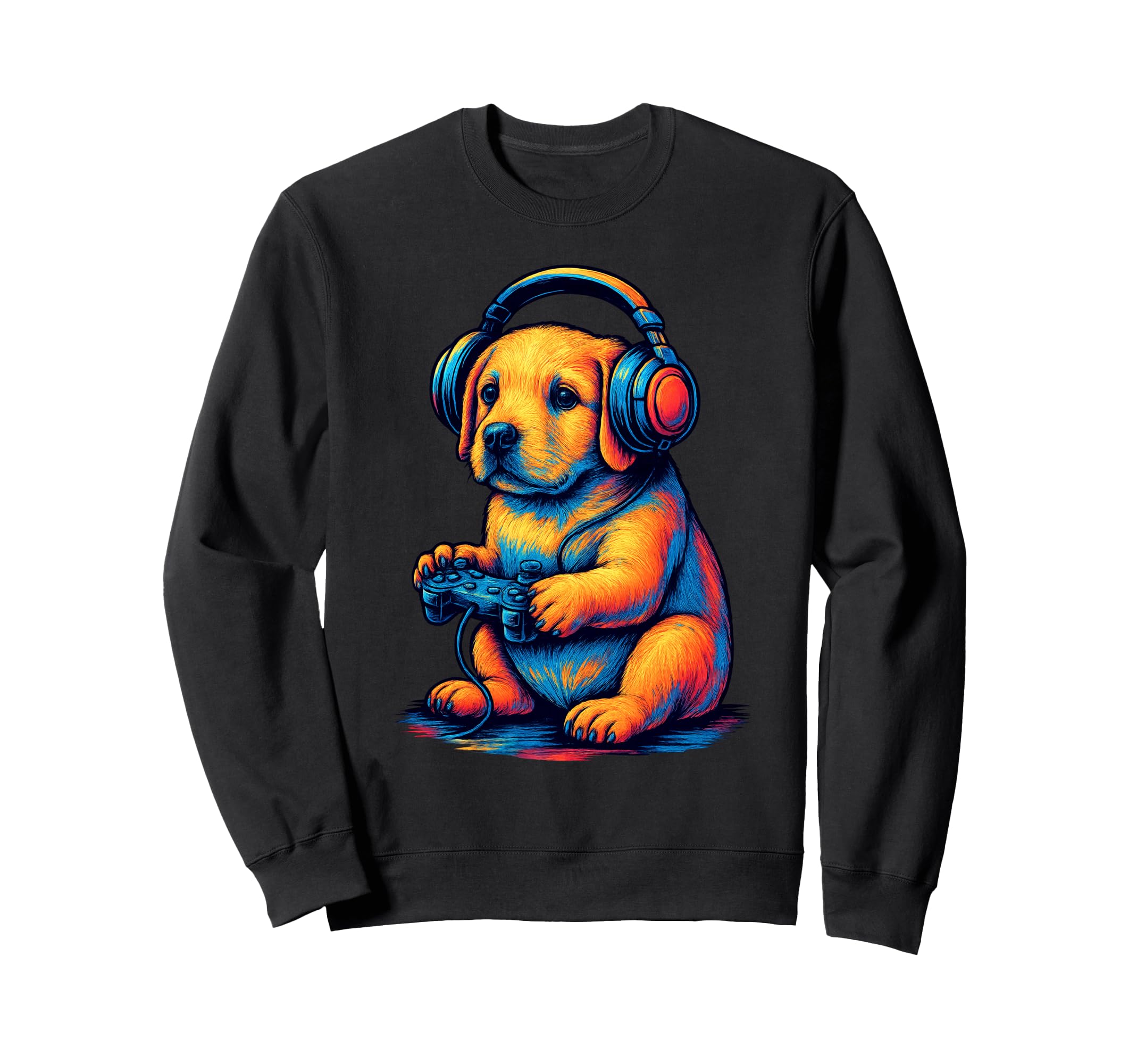 Labrador Retriever Gamer Gaming Sweatshirt - Fun Novelty Design Men Women - T-Shirt, Sweatshirt, Hoodie