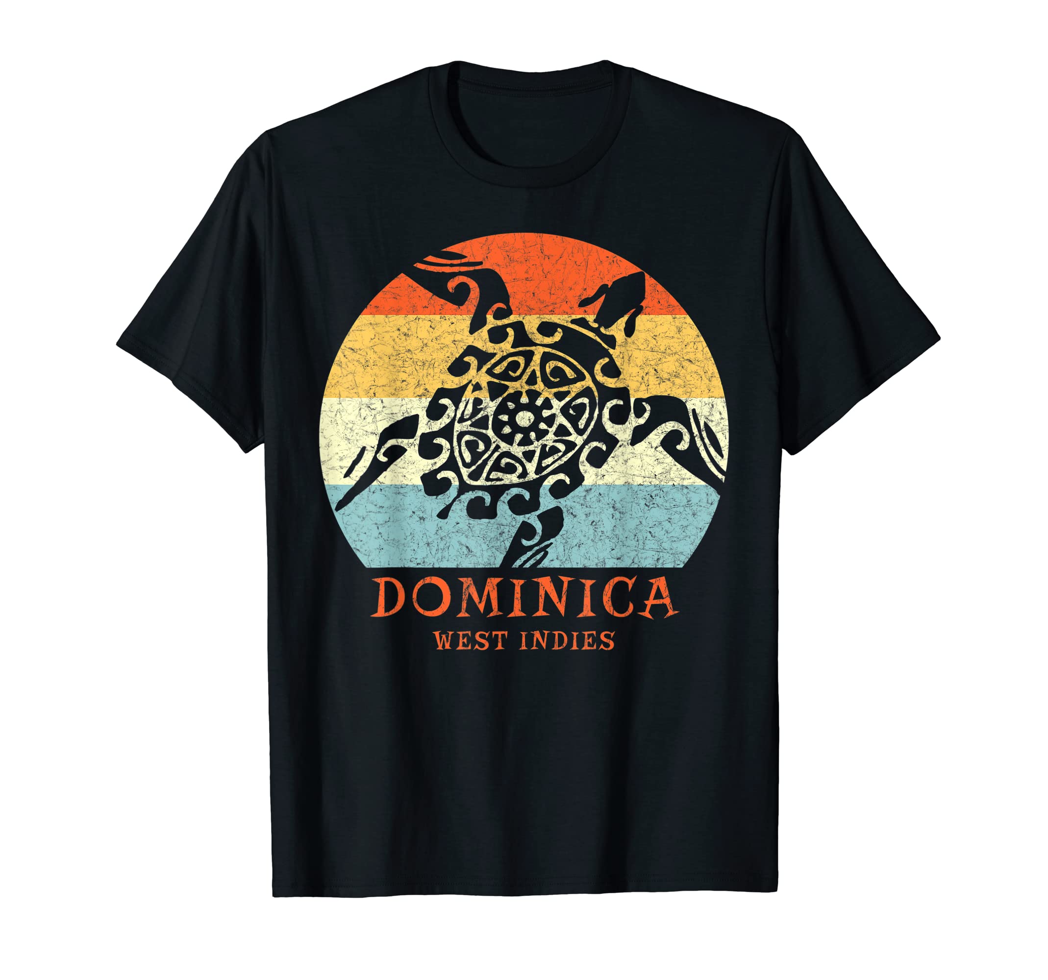 Dominica West Indies Tribal Turtle T-Shirt - Unique Graphic for Adults - T-Shirt, Sweatshirt, Hoodie
