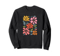 Modern Boho Colorful Floral Abstract Sweatshirt - Trendy Graphic Unisex - T-Shirt, Sweatshirt, Hoodie