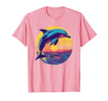 Dolphin Vaporwave Synthwave 80S 90S T-Shirt - Minimalist Print Men Women - T-Shirt, Sweatshirt, Hoodie
