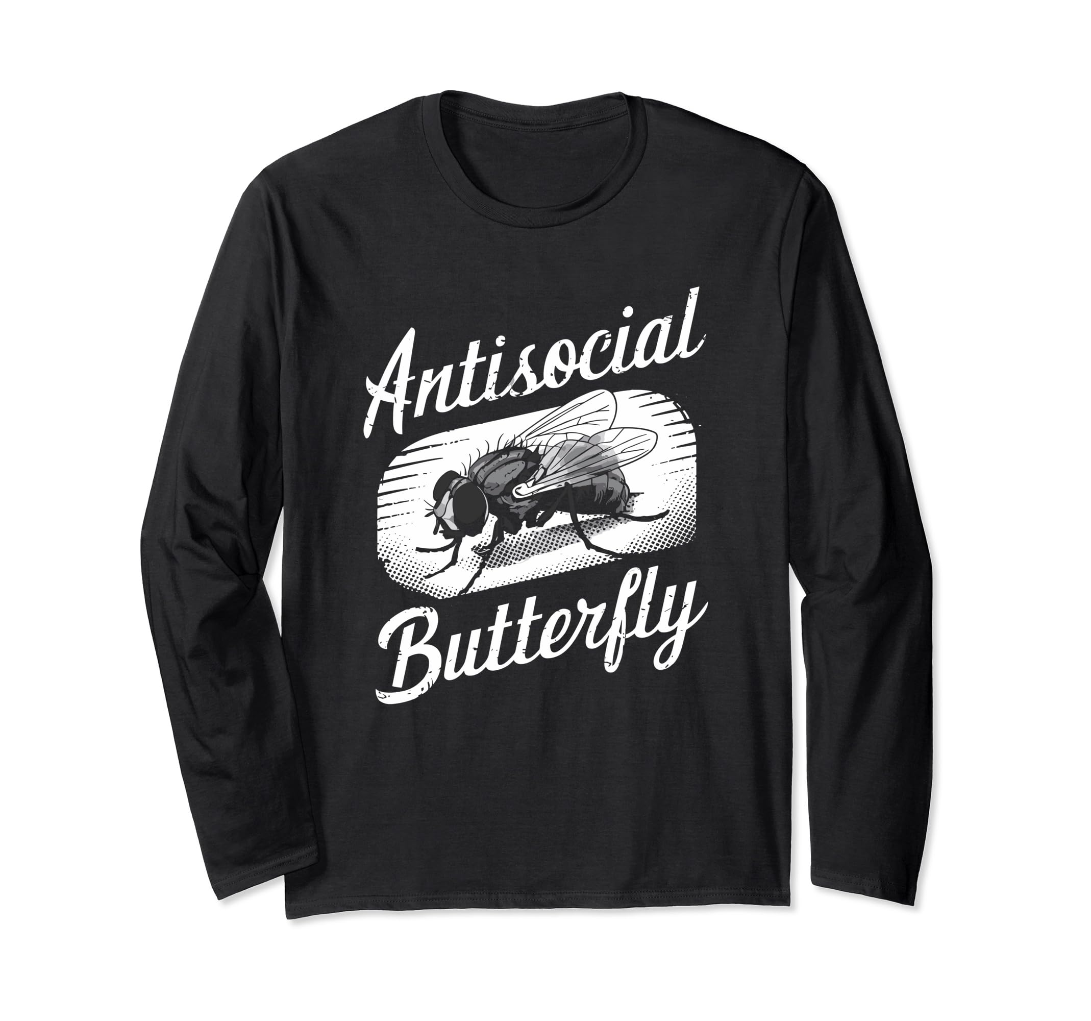 Antisocial Butterfly Housefly Introvert T-Shirt - Novelty Apparel Unisex - T-Shirt, Sweatshirt, Hoodie
