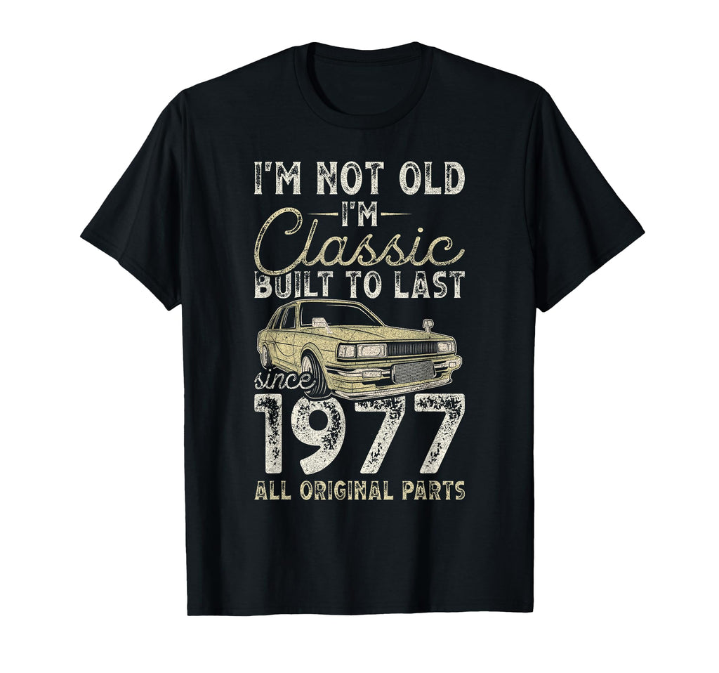 49Th Birthday Since 1977 Car 49 Year Old T-Shirt - Graphic Print Unisex - T-Shirt, Sweatshirt, Hoodie