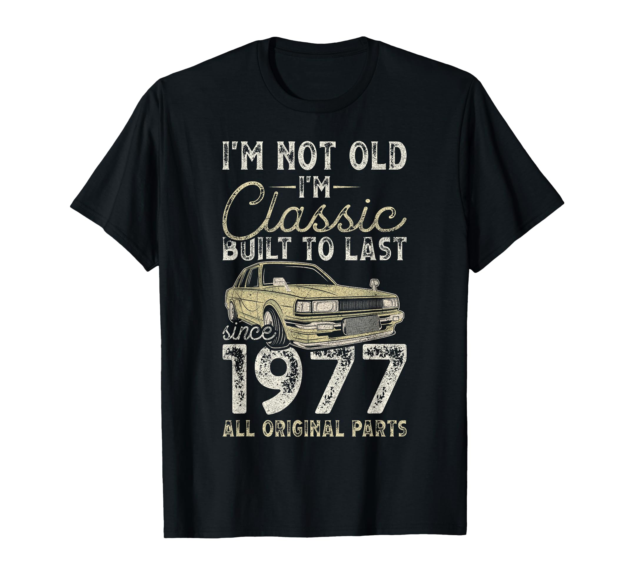 49Th Birthday Since 1977 Car 49 Year Old T-Shirt - Graphic Print Unisex - T-Shirt, Sweatshirt, Hoodie