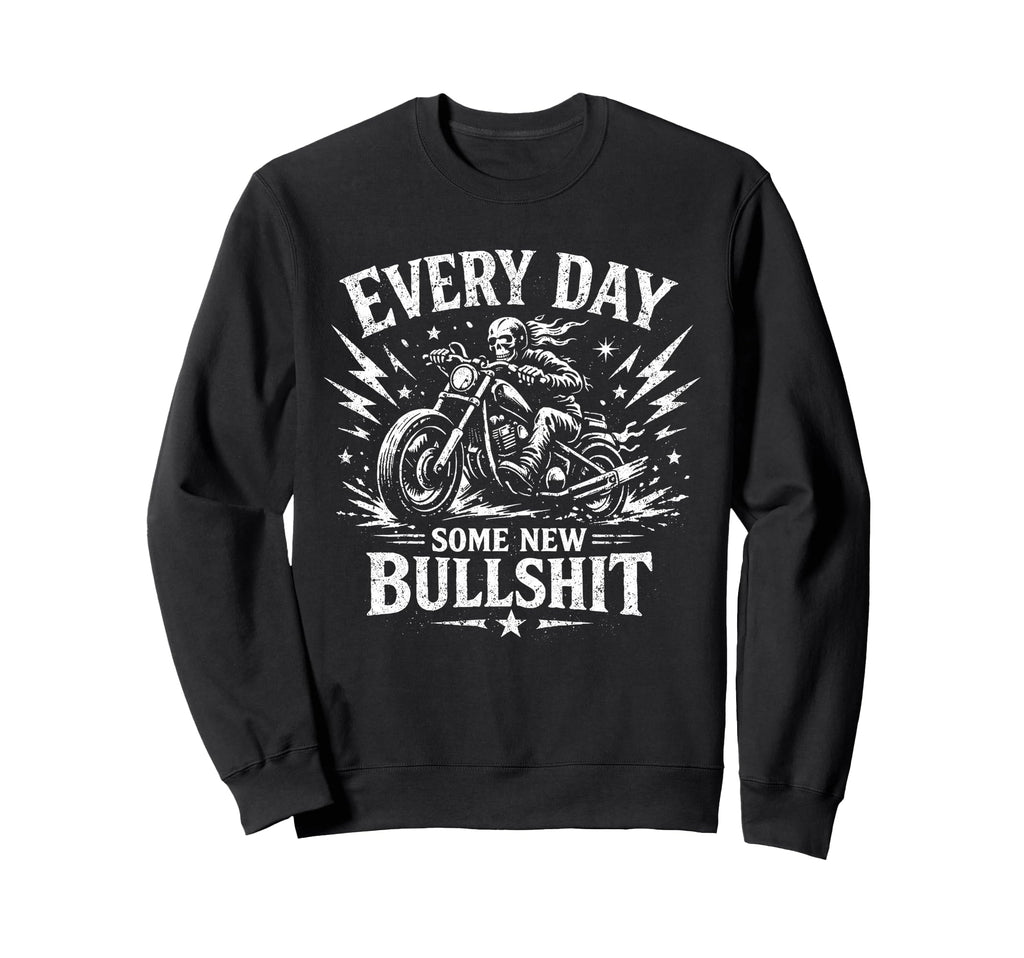 Skeleton Biker Edgy Motorcycle Biker Sweatshirt - Novelty Apparel Unisex - T-Shirt, Sweatshirt, Hoodie